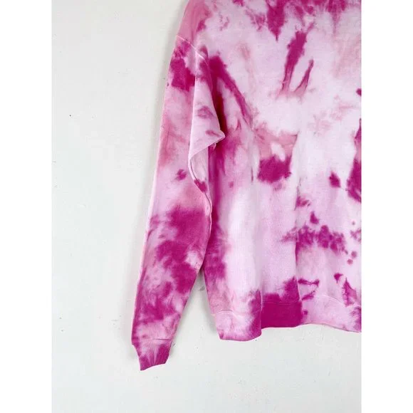 Pink and White Tie Dye Sweatshirt Size Small - Picture 4 of 10